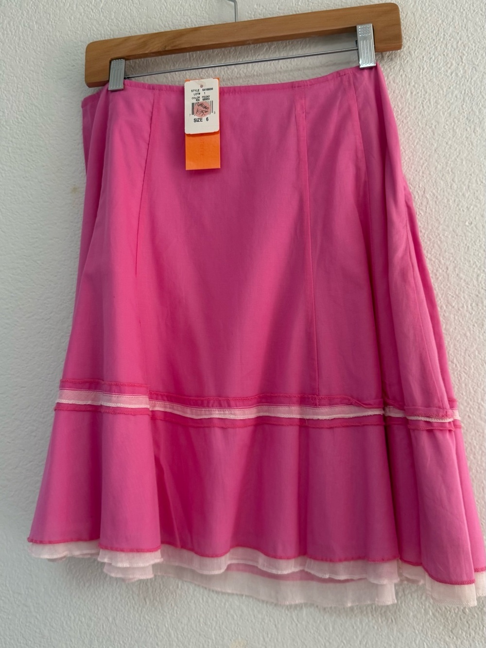 Cynthia Steffe Bright Pink A-Line Tiered Skirt